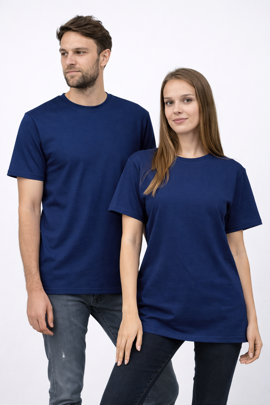 Футболка базовый хлопок 5XL Темно-синий (5660)