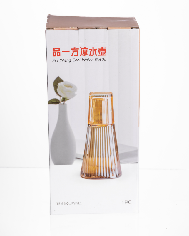 Графин со стаканом-крышкой рифленый 1/0,2 л Прозрачный - фото 4 Графин со стаканом-крышкой рифленый 1/0,2 л Прозрачный - фото 4