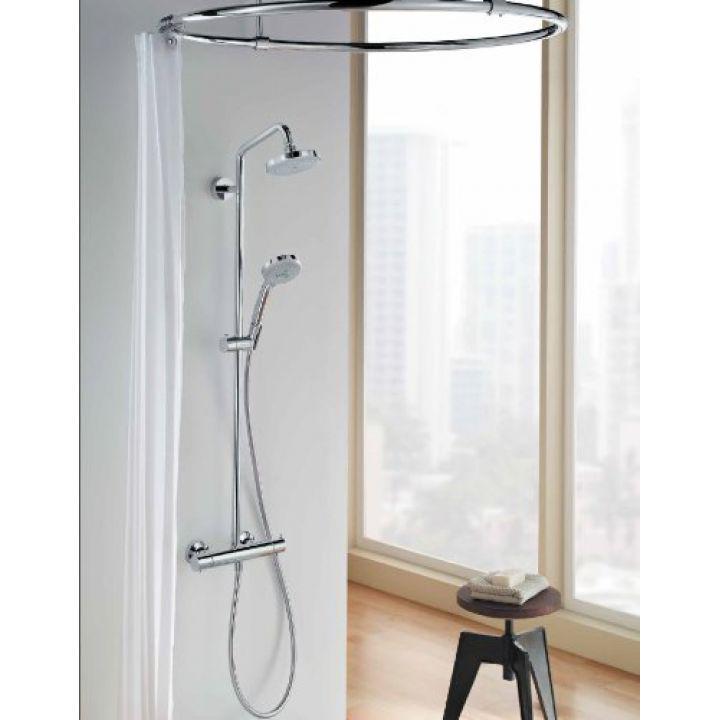 Душова система з термостатом Hansgrohe Croma 220 Showerpipe 27185000 Хром (87417) - фото 4