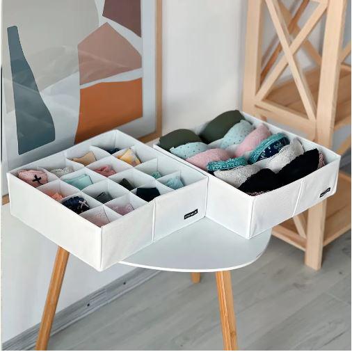 Набір органайзерів для білизни 2 шт. Білий (Wh002)