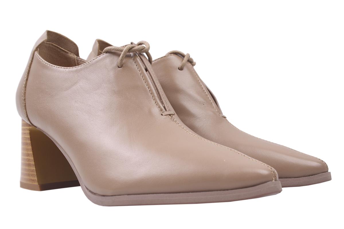 Ботильоны женские Berkonty из кожи р. 40 Бежевый (208-20DH)