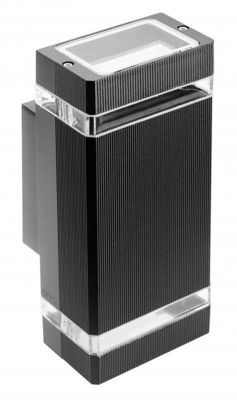 Светильник уличный настенный GTV NESSA LD-NESSAGU10D-20 GU10 IP54 двунаправленный Черный