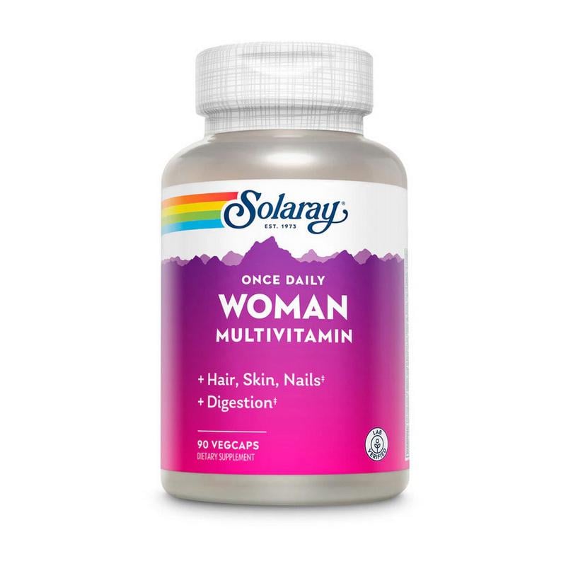 Витамины для женщин с железом 1 в день Solaray Once Daily Woman 90 вер. капс.