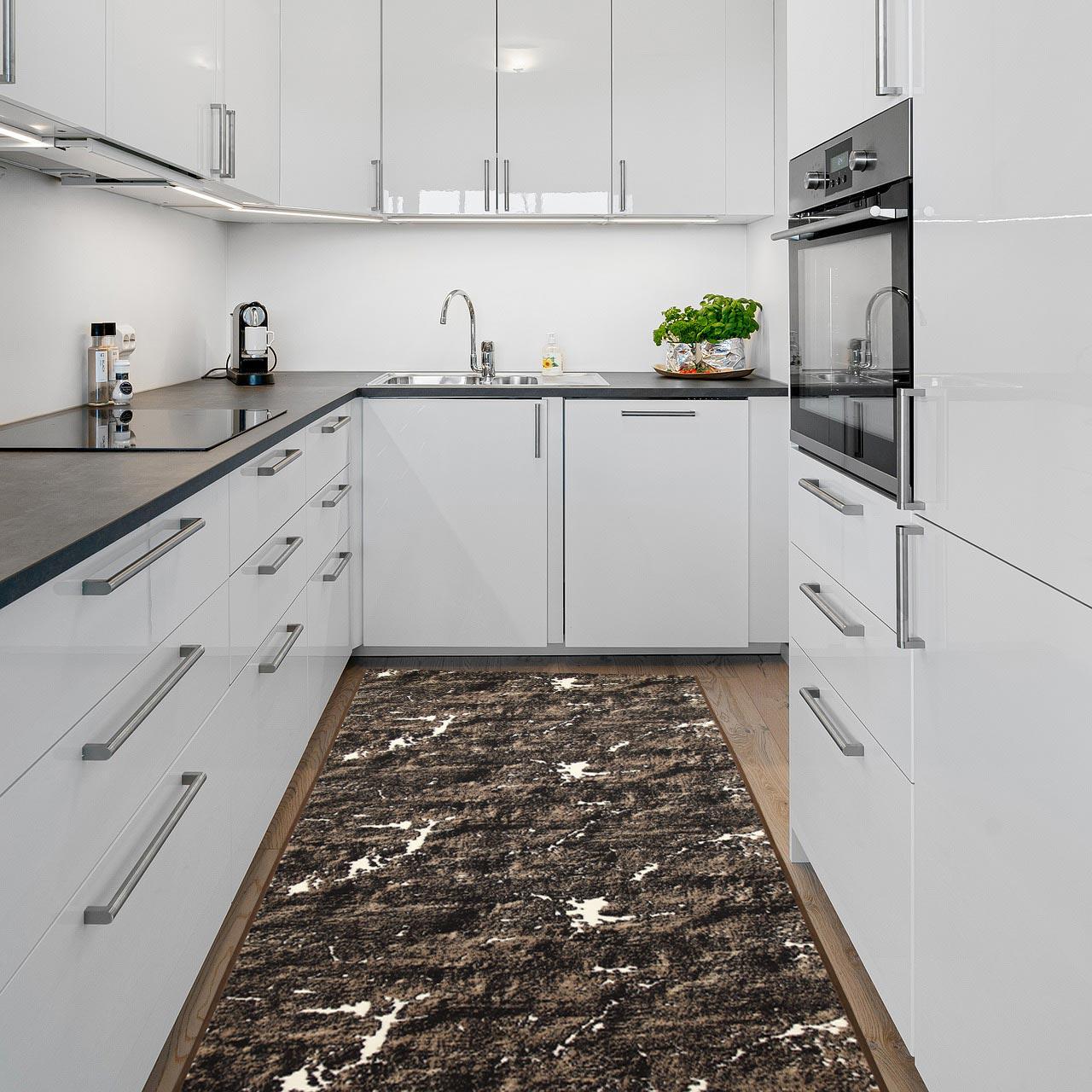 Ковер безворсовый на войлочной основе DAKARIA Print Run Дарк p13 2x2 м Черный/Коричневый (00-00019177) - фото 10 Ковер безворсовый на войлочной основе DAKARIA Print Run Дарк p13 2x2 м Черный/Коричневый (00-00019177) - фото 10