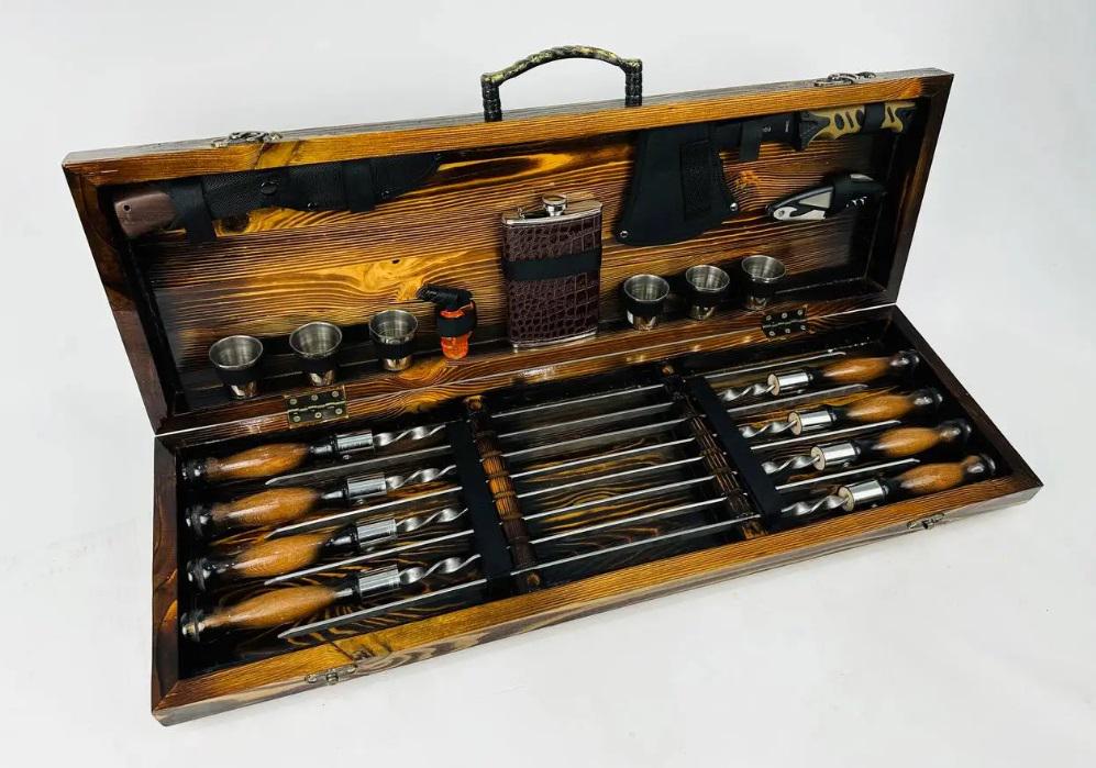 Набор шампуров в кейсе Охотник LUX 8 шт. (21-10-KS-7806) - фото 2 Набор шампуров в кейсе Охотник LUX 8 шт. (21-10-KS-7806) - фото 2