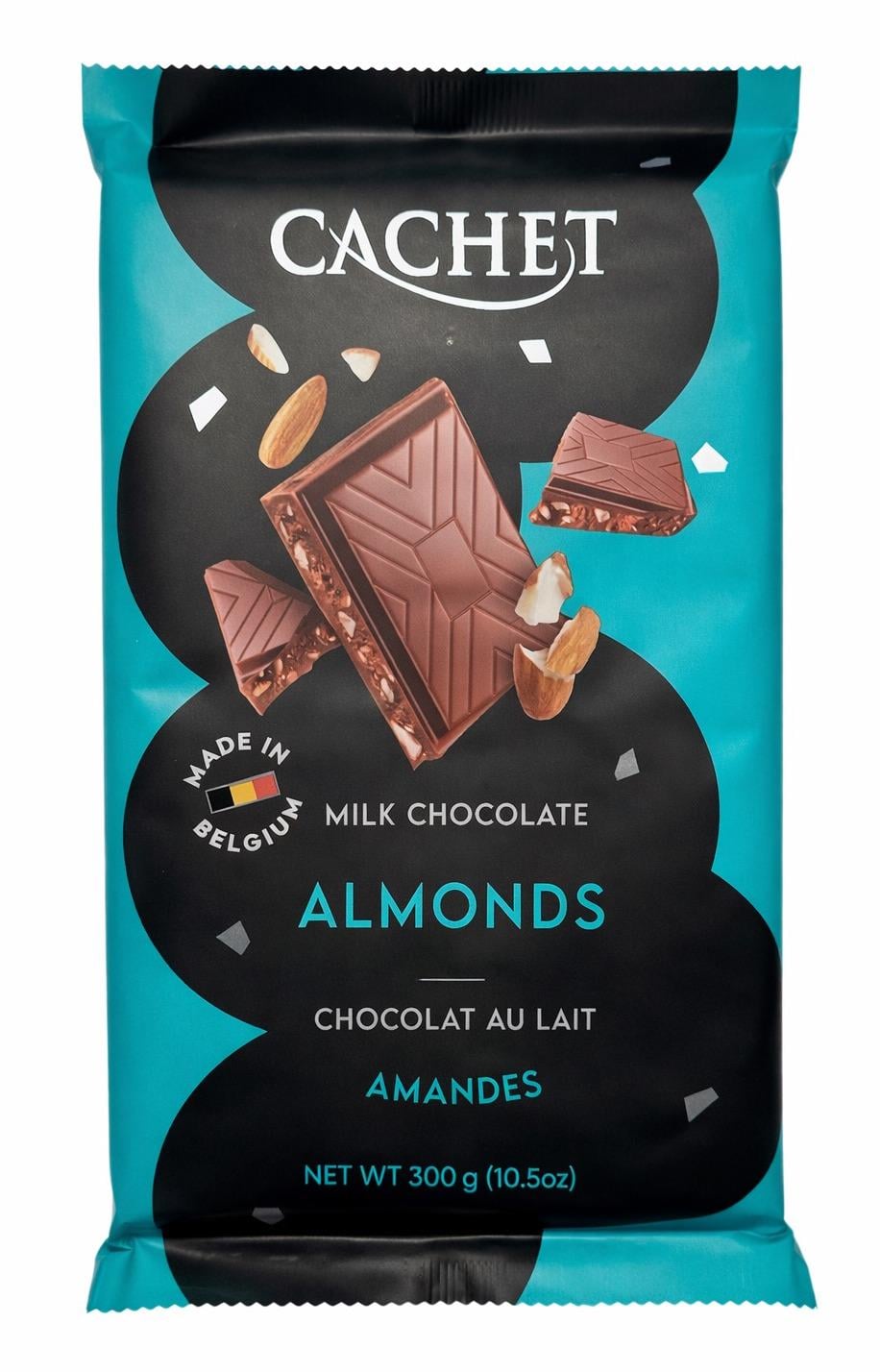 Шоколад молочный Cachet Almonds с миндалем 300 г (52305)