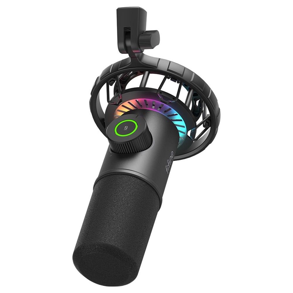 Мікрофон студійний Fifine K658 USB динамічний кардіоїдний з RGB підсвічуванням Чорний (629645) - фото 7 Мікрофон студійний Fifine K658 USB динамічний кардіоїдний з RGB підсвічуванням Чорний (629645) - фото 7
