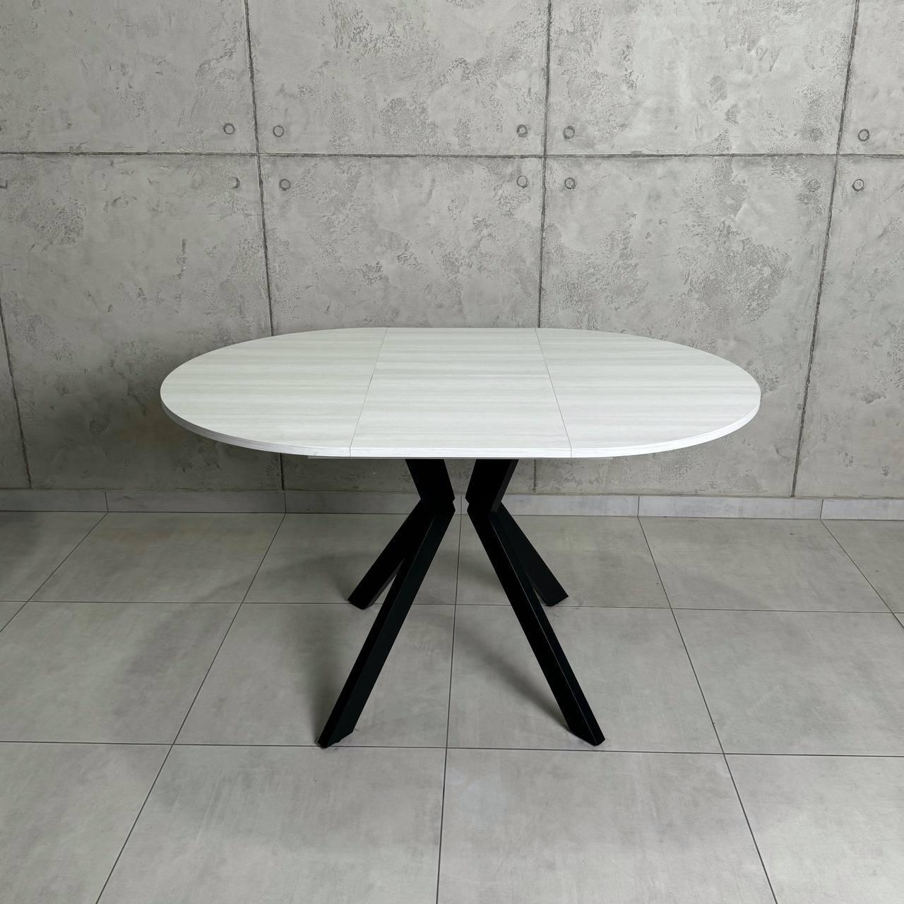 Стол раздвижной круглый Lite D800 Ясен Серфсайд/Черный мат (УТП026646) - фото 2 Стол раздвижной круглый Lite D800 Ясен Серфсайд/Черный мат (УТП026646) - фото 2