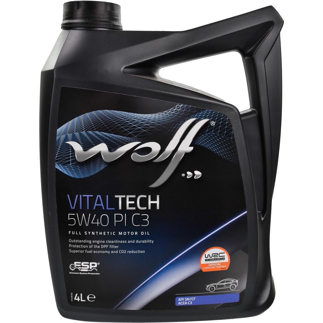Моторное масло WOLF Vitaltech PI C3 5W-40 4 л (8302916) Моторное масло WOLF Vitaltech PI C3 5W-40 4 л (8302916)
