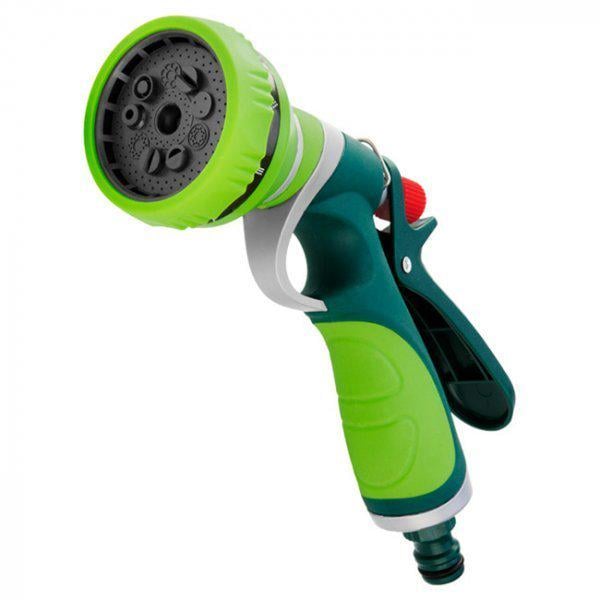 Зрошувач ручний Verto пістолетний 1/2-3/4" 9 функцій регулювання форми струменя води (15G702)