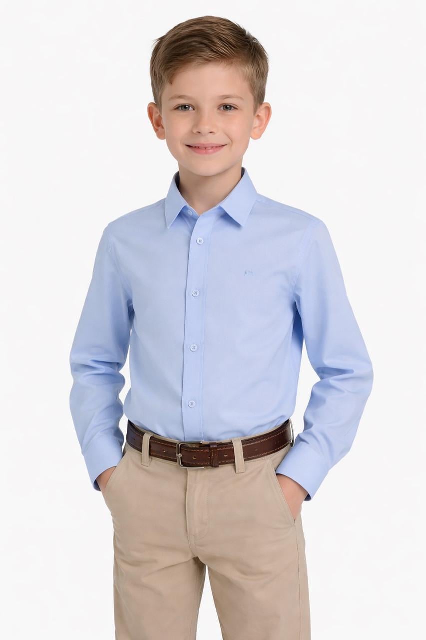 Рубашка для мальчика длинный рукав Bold 1468114081 128 см Голубой (21712815_128)