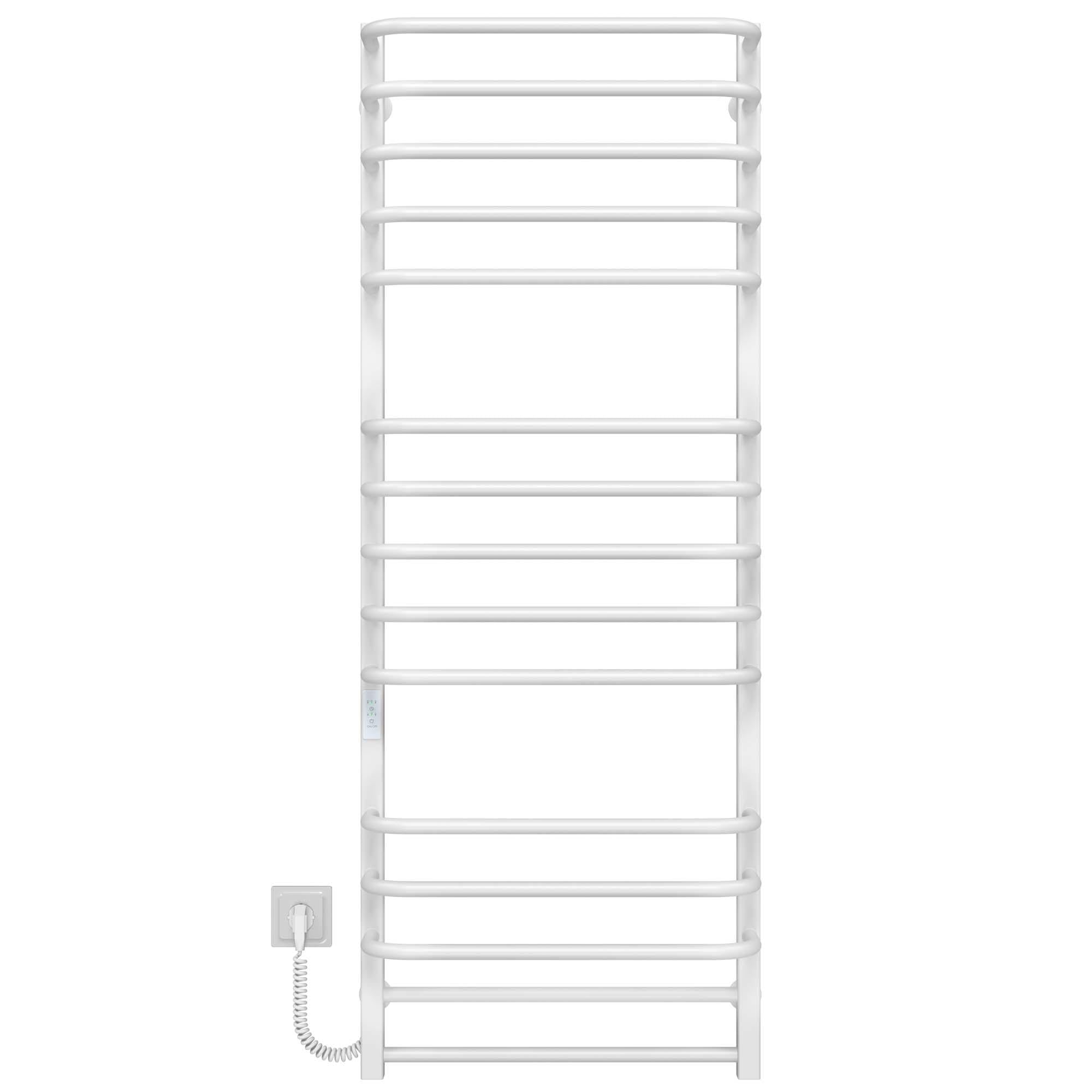 Полотенцесушитель электрический Deffi Lux П15 WD04 нержавеющая сталь 500х1400 мм Белый (A.LU.140.50.15.EWL4)