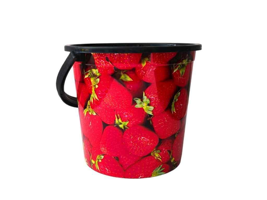 Ведро пластиковое Полимерагро пищевое клубника 10 л Черный (1105878)