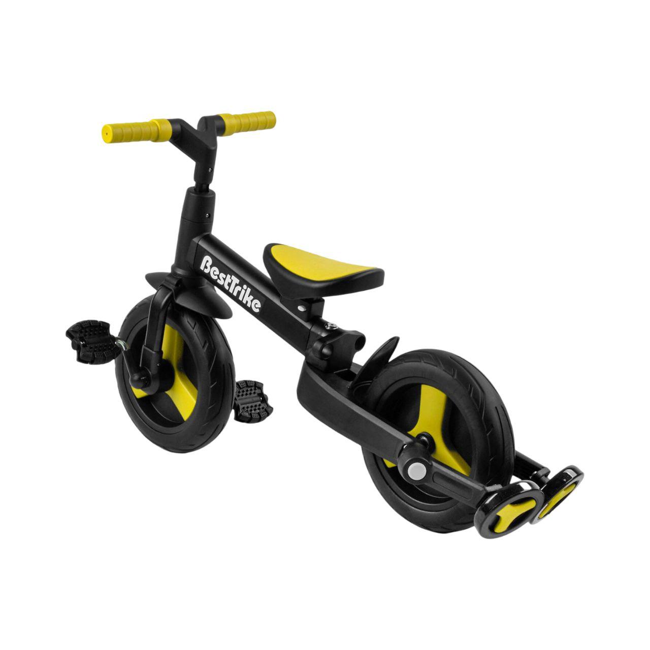 Велосипед-трансформер Best Trike 58195 колеса PU 10'' батьківська ручка/знімні педалі Жовтий (25400124) - фото 4 Велосипед-трансформер Best Trike 58195 колеса PU 10'' батьківська ручка/знімні педалі Жовтий (25400124) - фото 4