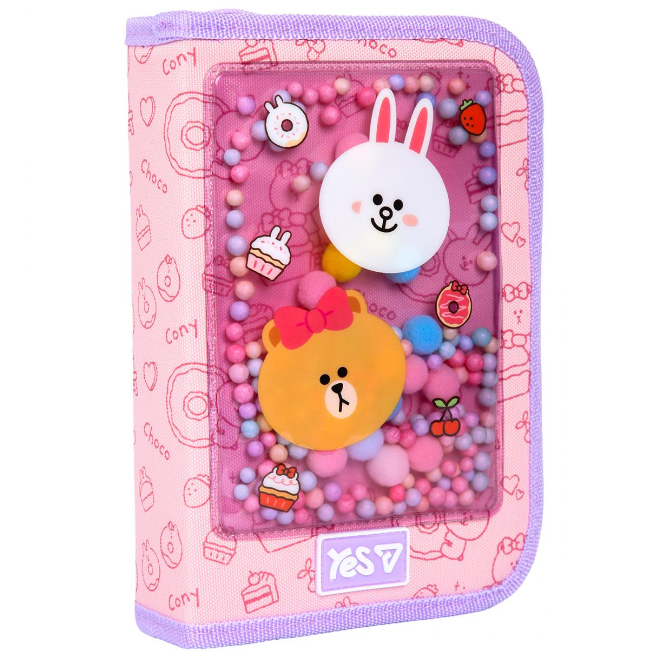 Пенал школьный жесткий YES одинарный с клапаном Line Friends Always Together HP-03 (533731)