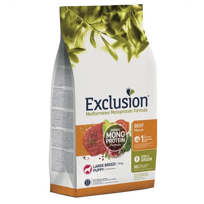 Корм сухой Exclusion Puppy Beef Large Breed для щенков больших пород 12 кг