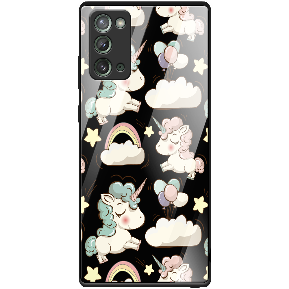 Чехол Boxface Samsung N980 Galaxy Note 20 Unicorns Черный силикон со стеклом (40568-cc2-41112)