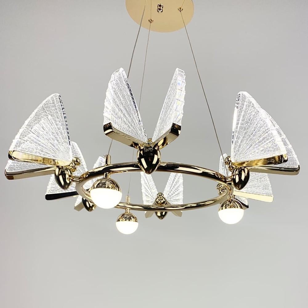 Люстра светодиодная с 6 бабочками (CA 02/6 GD)