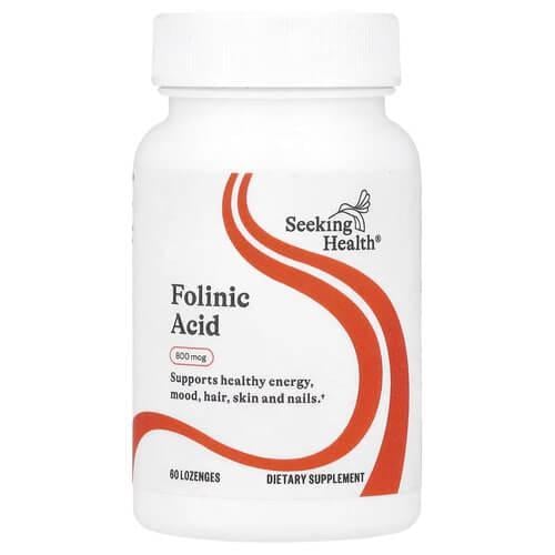Фолиевая кислота B-9 Seeking Health Folinic Acid 800 mcg 60 Lozenges (SKH-52036) Фолиевая кислота B-9 Seeking Health Folinic Acid 800 mcg 60 Lozenges (SKH-52036)