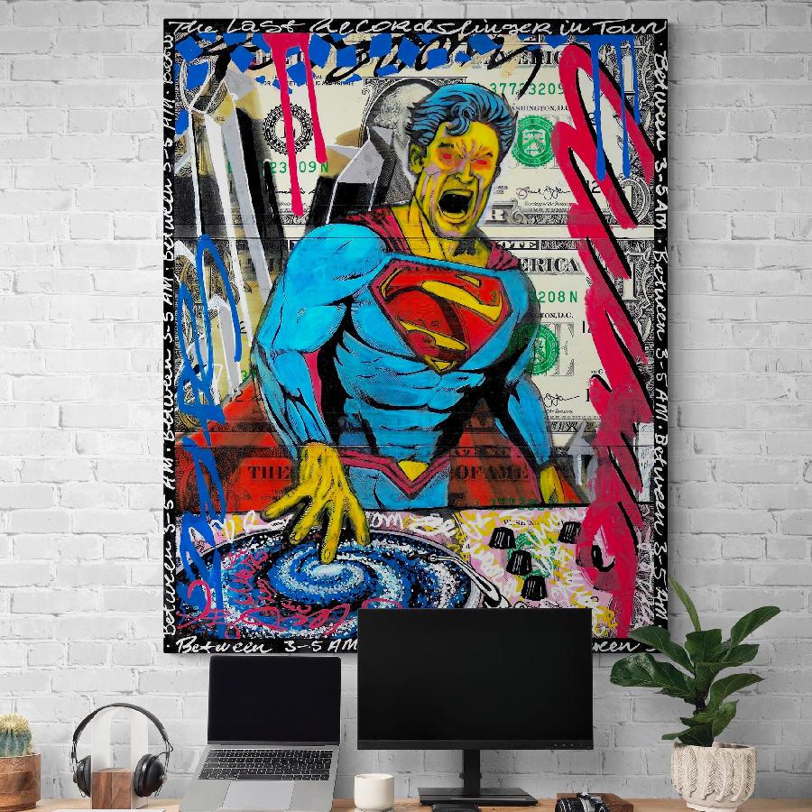 Картина на холсте Супермен DJ HolstPrint 60х90 см