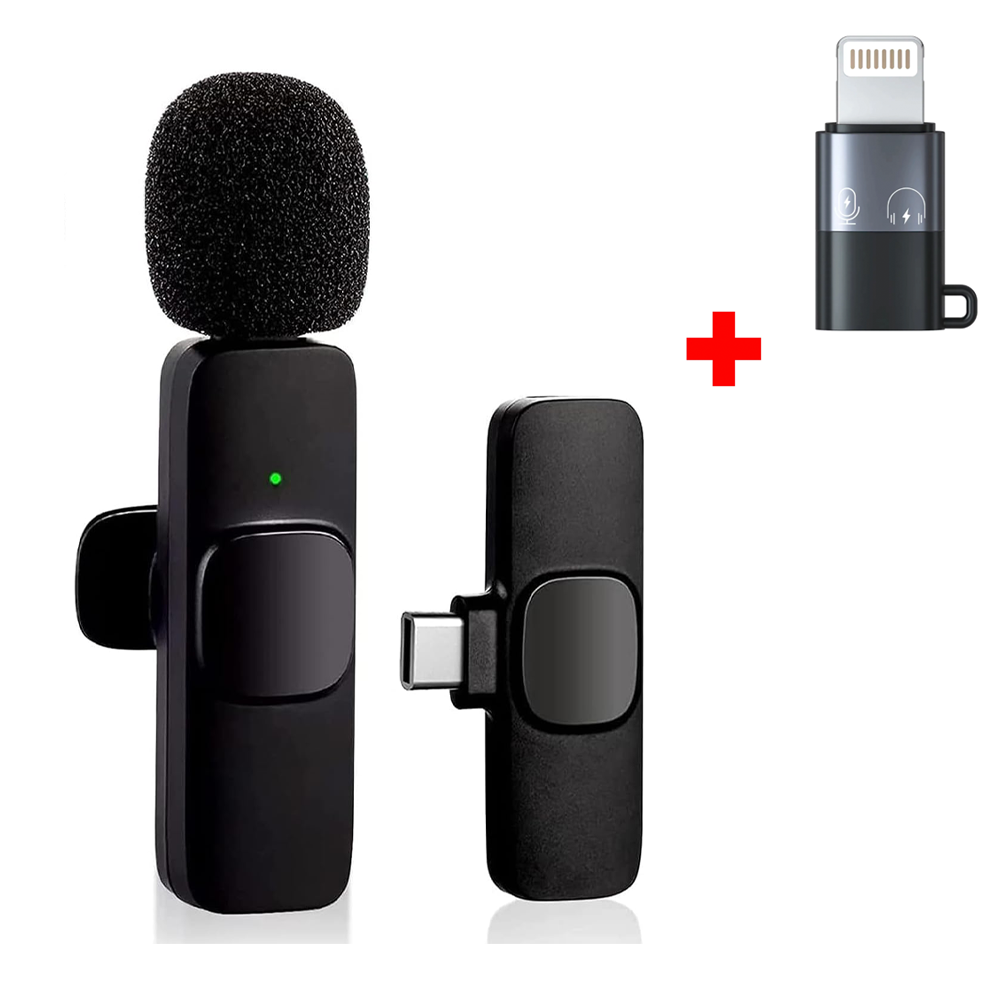 Микрофон петличный беспроводной K8 для телефонов с Type-C с адаптером Type-C на Lightning - фото 8 Микрофон петличный беспроводной K8 для телефонов с Type-C с адаптером Type-C на Lightning - фото 8