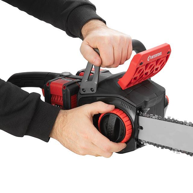 Пила ланцюгова Intertool WT-9211 акумуляторна з безщітковим двигуном 40 В 2х20 В шина 35 см - фото 6 Пила ланцюгова Intertool WT-9211 акумуляторна з безщітковим двигуном 40 В 2х20 В шина 35 см - фото 6