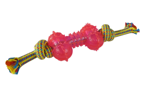 Игрушка PAPILLON Кость из ТПГ на веревке для собак 33 см 200-205 г (140841)