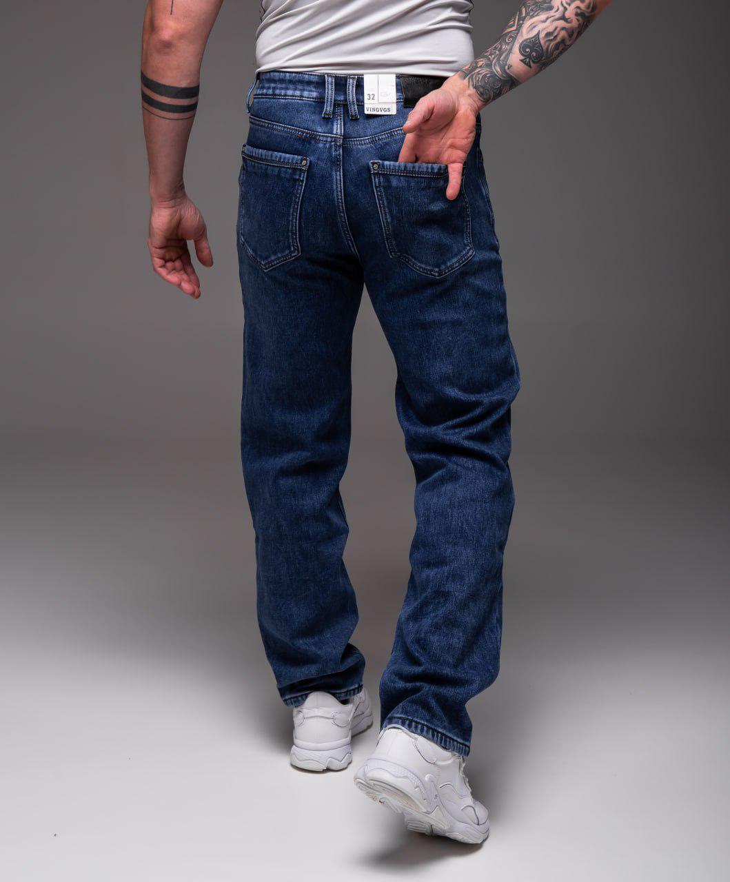 Джинсы мужские зимние VV ​​2437 на флисе коттоновые р. 31 Синій (2437/2) - фото 2