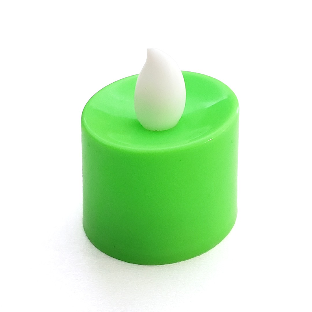 Свічка на батарейках світлодіодна з імітацією полум'я 35х40 мм Зелений (1690236211) Свічка на батарейках світлодіодна з імітацією полум'я 35х40 мм Зелений (1690236211)