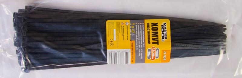 Хомут нейлоновий MasterTool 100 шт. 4,8х300 мм Чорний (20-1856)