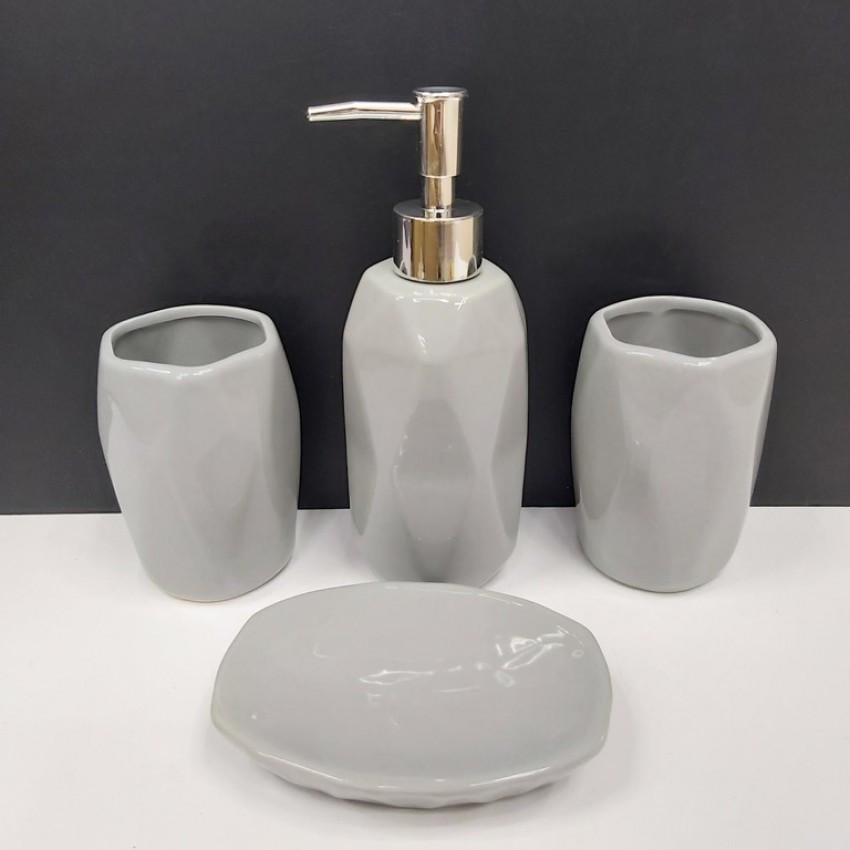 Набор аксессуаров для ванной комнаты 4 пр. Серый (00613 TD)