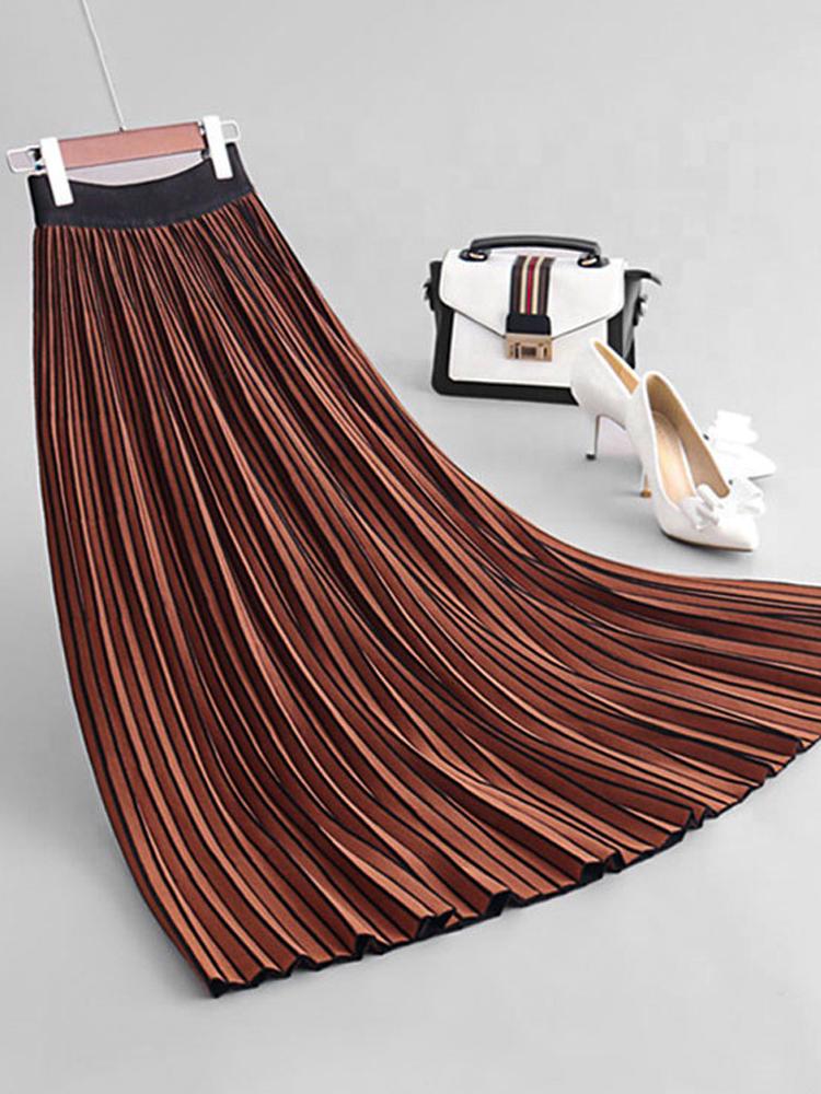 Юбка миди двусторонняя Forza Viva MW-KS-1902C трикотажная р. 46 Терракотовый (17852310) - фото 5