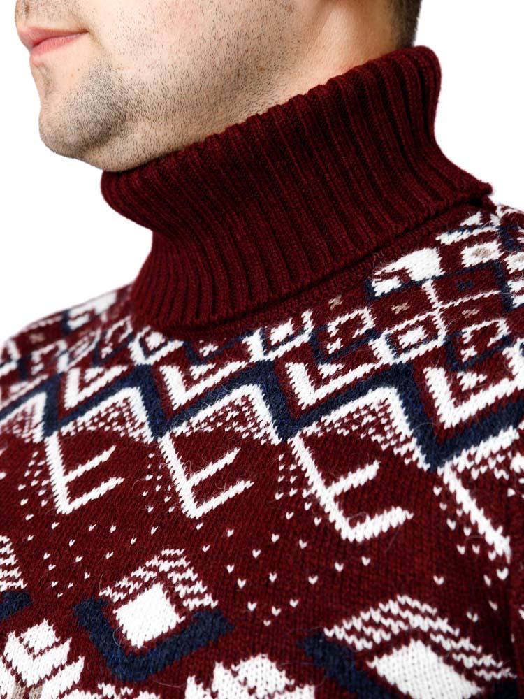 Светр чоловічий ЦБ-00233269 р. 48 Бордовий (SKT000941127) - фото 3 Светр чоловічий ЦБ-00233269 р. 48 Бордовий (SKT000941127) - фото 3