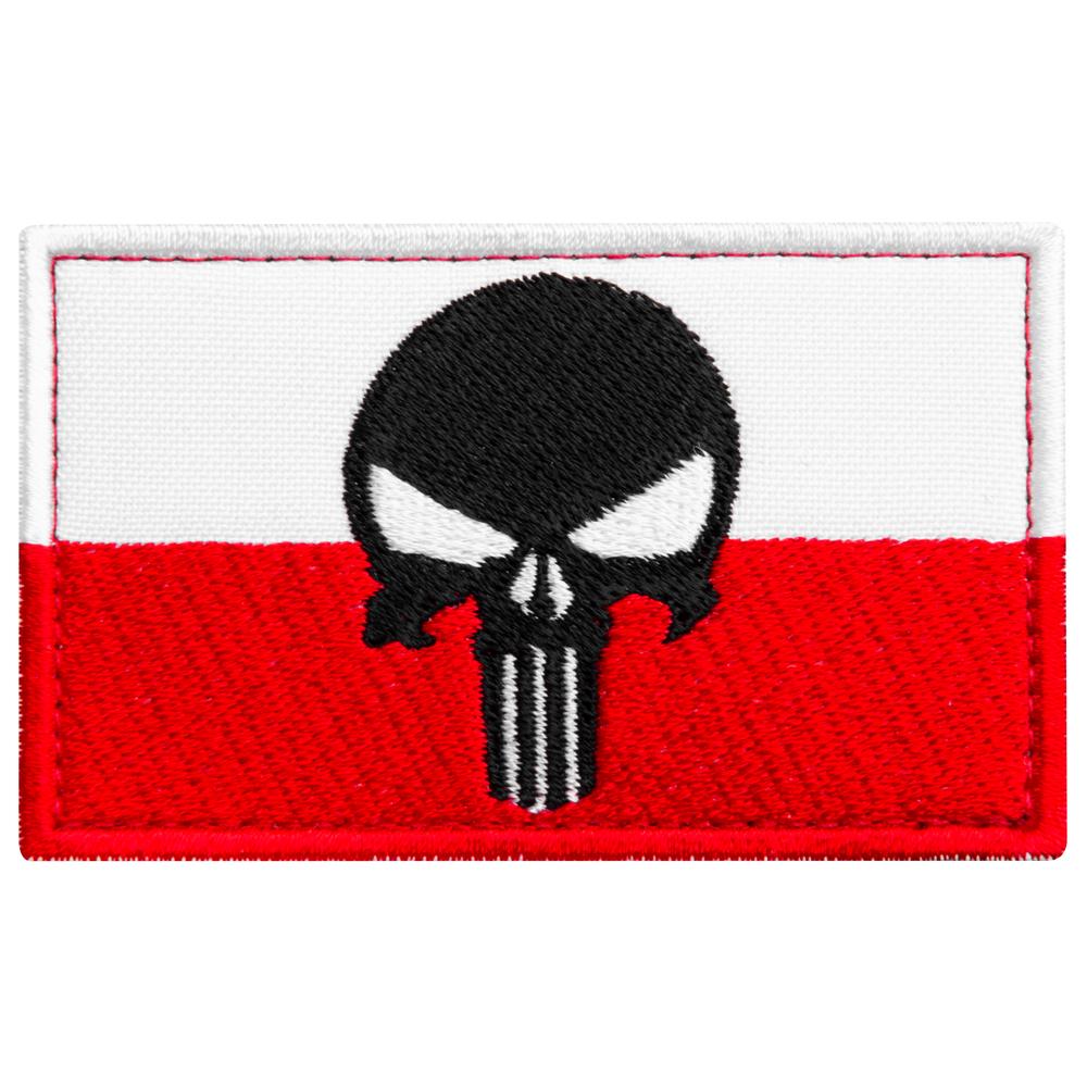 Набор шевронов на липучке Череп Карателя/Знамя Польши 5х8 см 2 шт. (25127) - фото 8 Набор шевронов на липучке Череп Карателя/Знамя Польши 5х8 см 2 шт. (25127) - фото 8