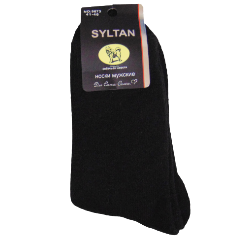 Носки собачья шерсть с махрой Syltan 9673 р. 41-46 Черный (1958384960)
