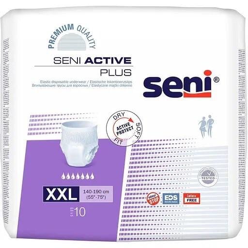 Подгузники-трусы для взрослых Seni Active Plus XXLarge 140-190 см 10 шт. Подгузники-трусы для взрослых Seni Active Plus XXLarge 140-190 см 10 шт.