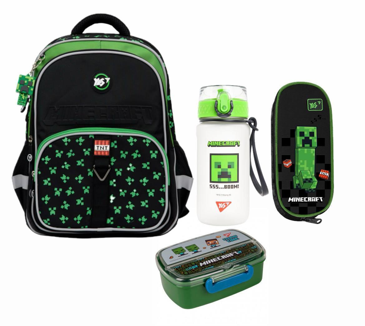 Набір YES Minecraft S-72 рюкзак шкільний ортопедичний/пенал/пляшка/ланч-бокс 38 см (559900К5) Набір YES Minecraft S-72 рюкзак шкільний ортопедичний/пенал/пляшка/ланч-бокс 38 см (559900К5)