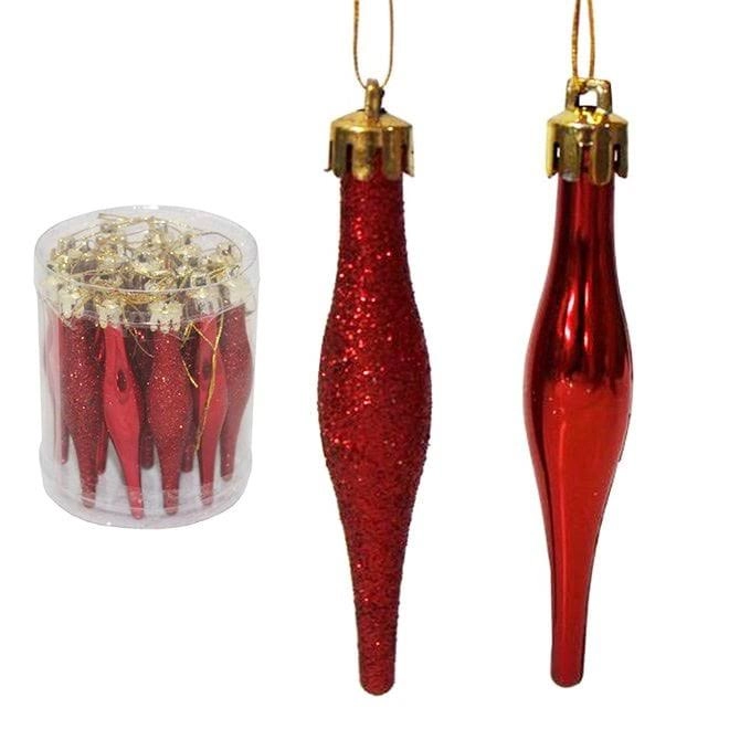 Набор новогодних подвесок Капля 9 см 18 шт. (43208)