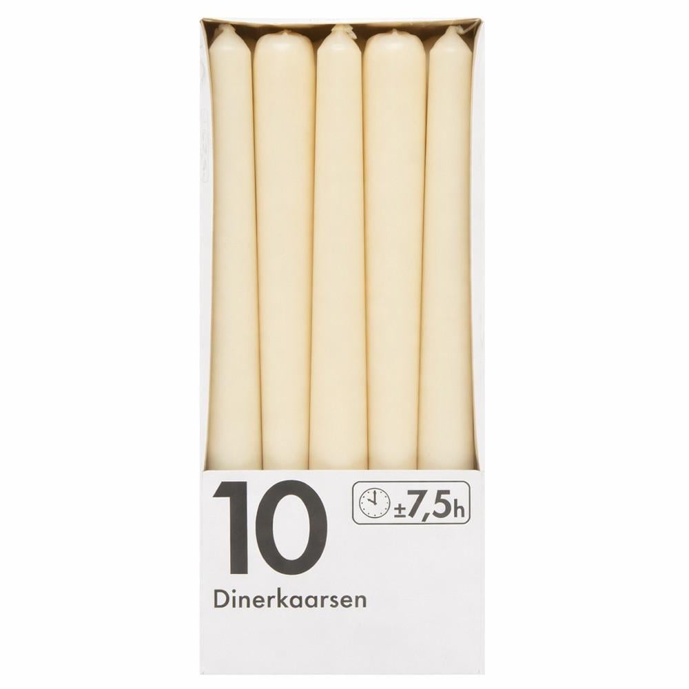 Свеча конусная Bolsius 245/24мм 10 шт. Ivory (2896075901)