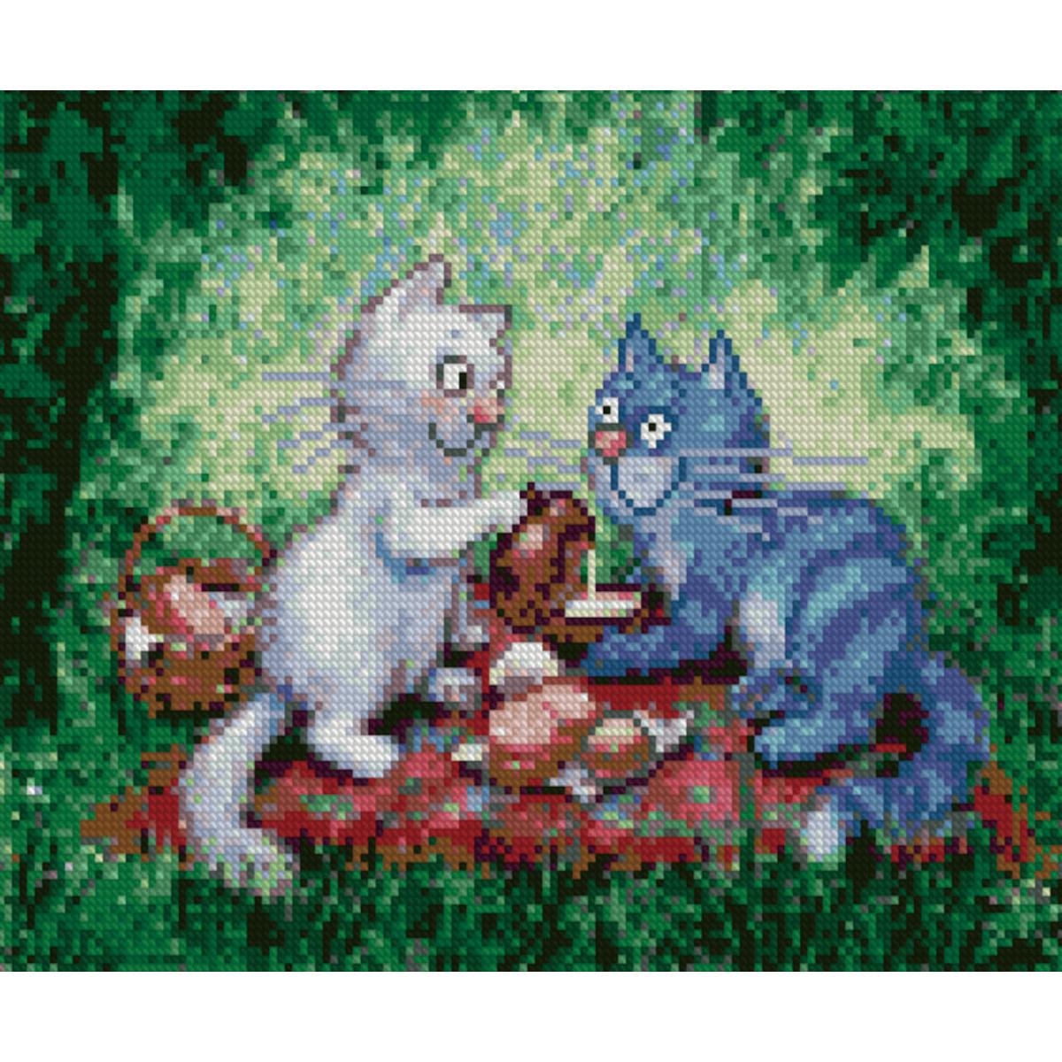 Алмазна мозаїка Strateg Пікнік на лужку 30х40 см (Str-HX076)