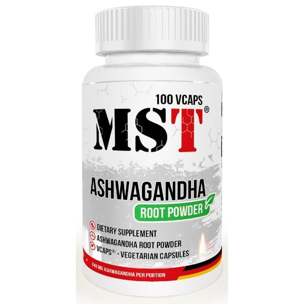 Ашфаганд для спорта MST Nutrition Ashwagandha 100 вег. капс. (000023572)