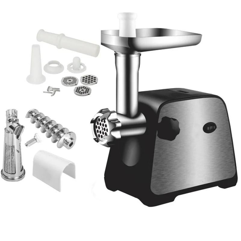 М'ясорубка електрична Domotec MS-2026 4500W з реверсом та соковижималкою Grey (633635)