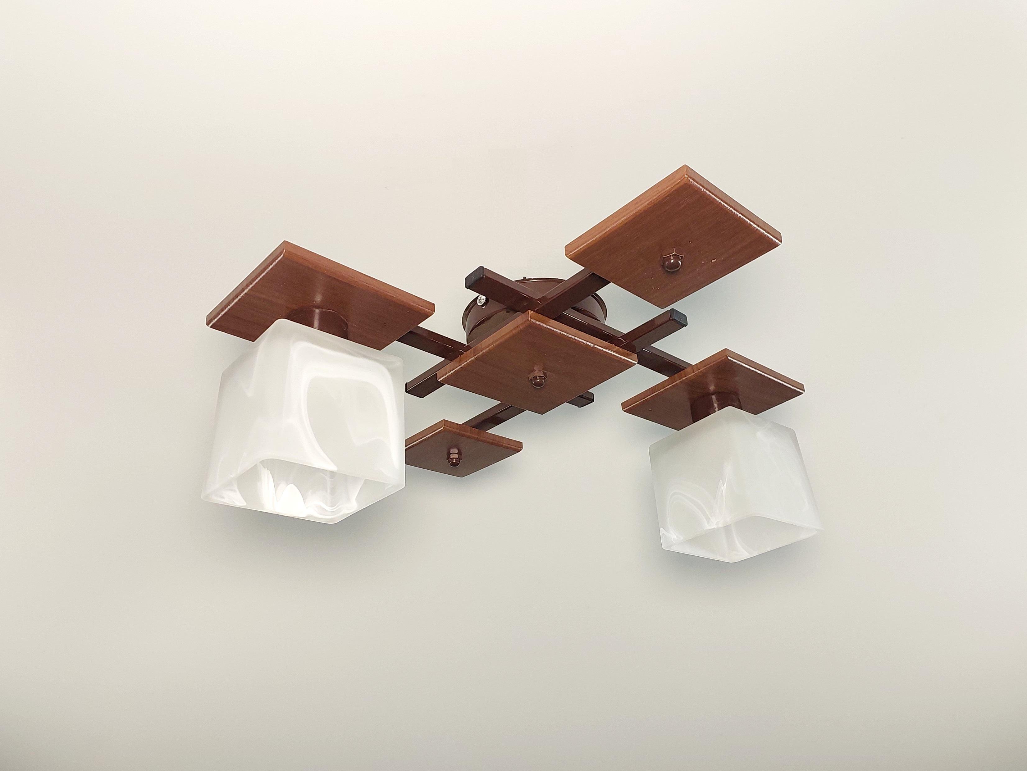 Люстра потолочная 2002/2 на 2 плафона Коричневый (21314452)