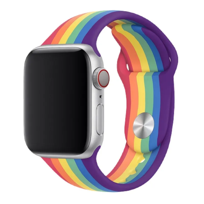 Ремешок силиконовый Sport Band для Apple Watch 42/44/45/49 мм Rainbow (212-00637) Ремешок силиконовый Sport Band для Apple Watch 42/44/45/49 мм Rainbow (212-00637)