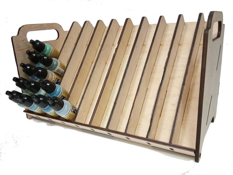 Подставка под краску LMG WO-1227 для 80 емкостей диаметром 25 мм - фото 3