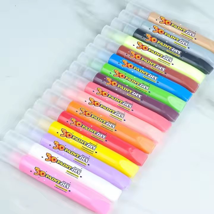 Краски витражные 3D-маркеры для рукоделия DIY-проектов и творчества 24 цвета