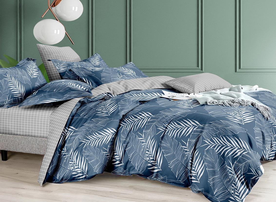 Комплект постельного белья Листья пальмы полуторный бязь 150х220 см (G-4736/WP/1.5)