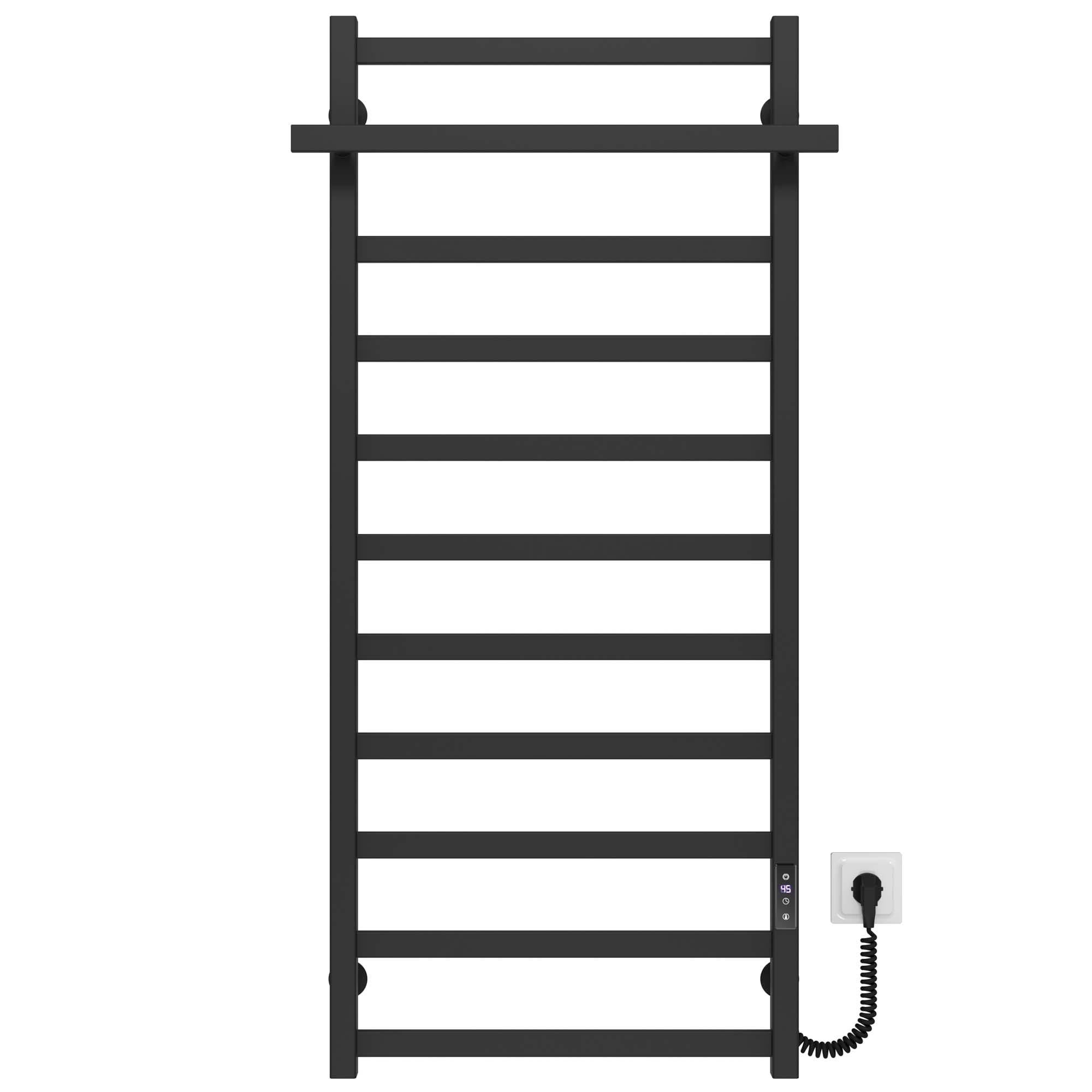 Полотенцесушитель электрический Deffi Nicolе П11 JD04 нержавеющая сталь 500х1200 мм Черный (A.NI.120.50.11.EBR2)