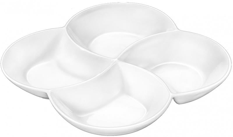 Менажница фарфора Wilmax Olivia Клевер на 4 секции 22х22 см