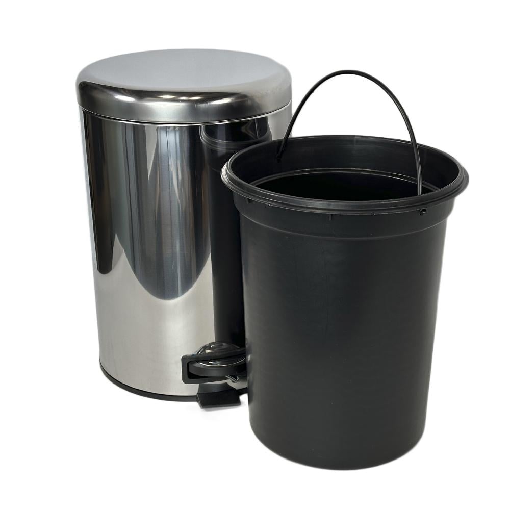 Ведро для мусора VINKS ELIT с педалью и микролифтом нержавеющая сталь 12 л - фото 2 Ведро для мусора VINKS ELIT с педалью и микролифтом нержавеющая сталь 12 л - фото 2